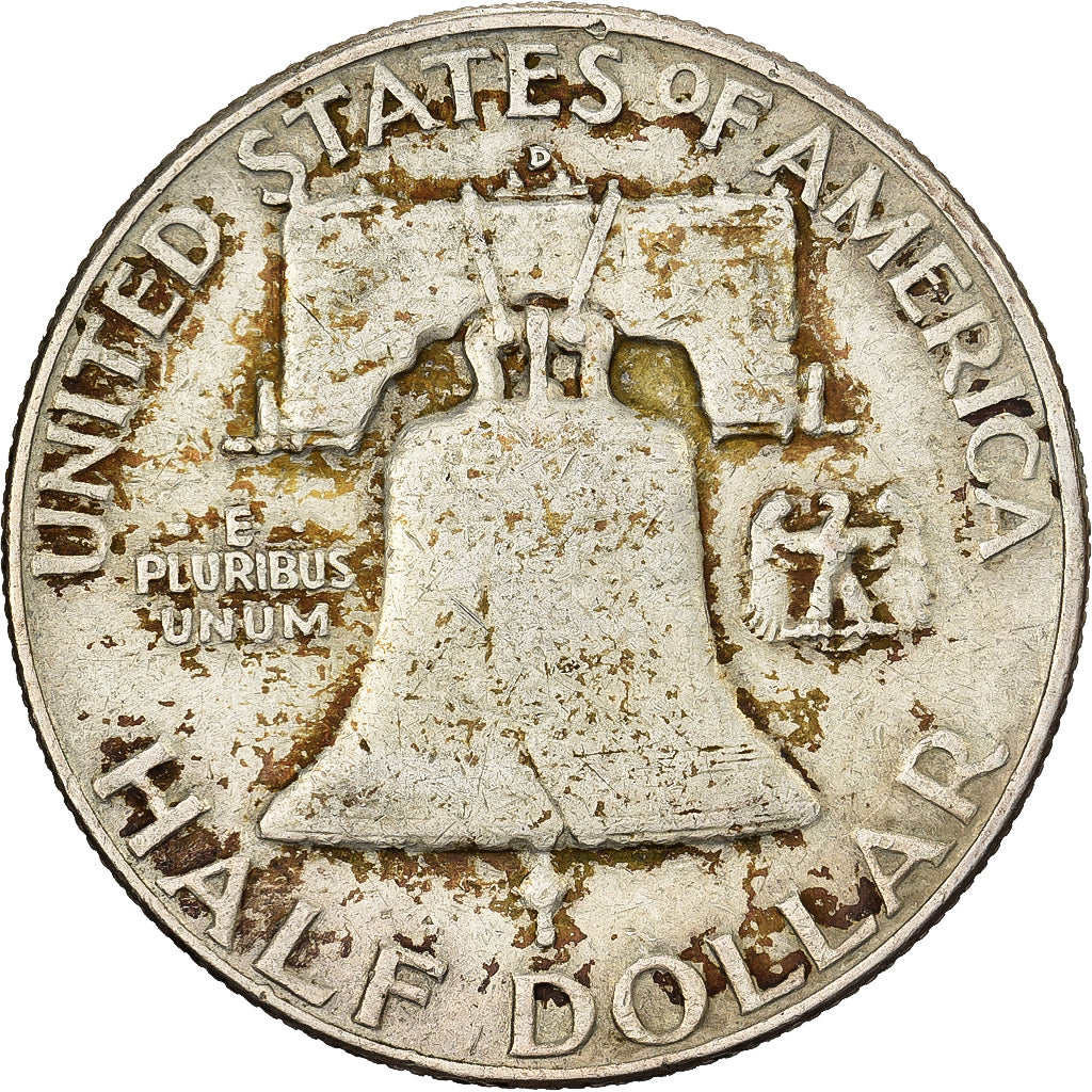 United States, Half Dollar, Franklin Half Dollar, 1958, Denver, Silver