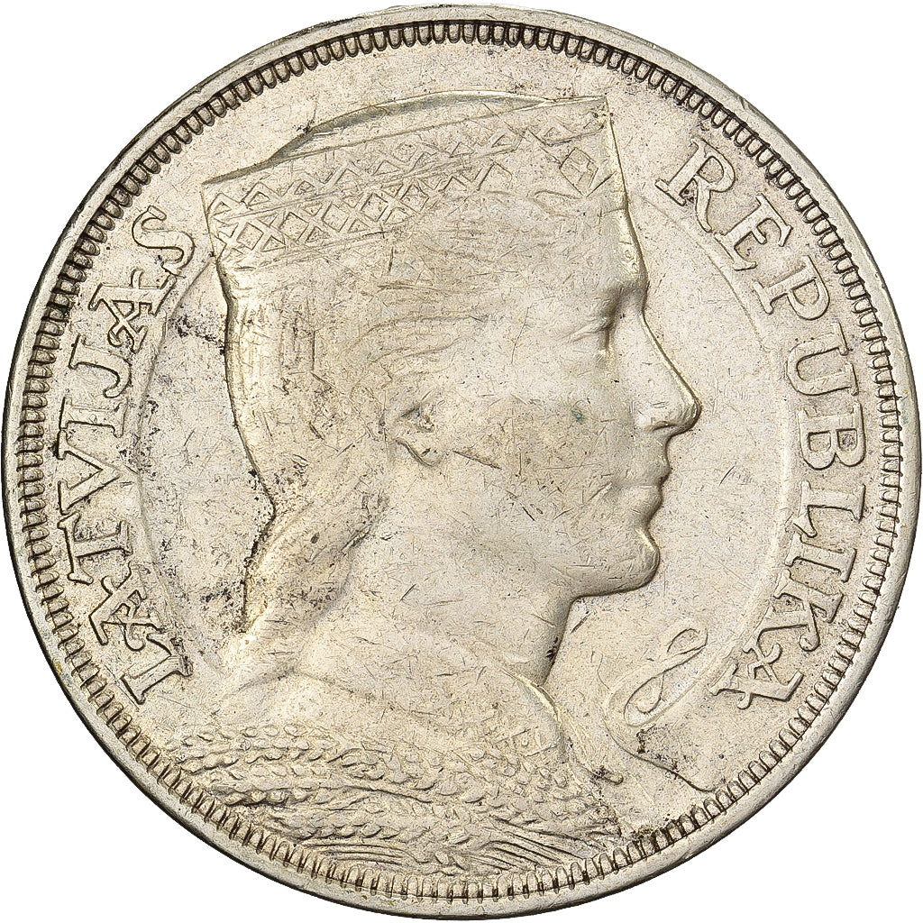 Lettonia, 5 Lati, 1932, Argento, BB, KM:9