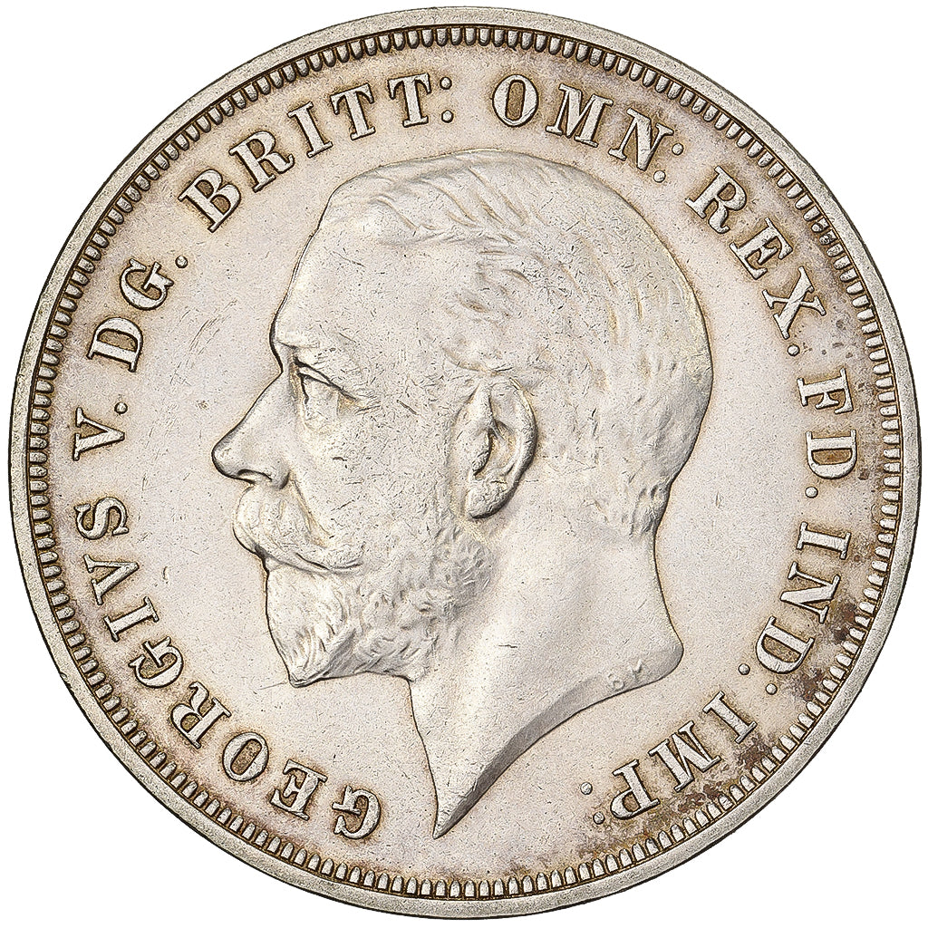 Great Britain, George V, Crown, 1935, Silver, AU(55-58), KM:842