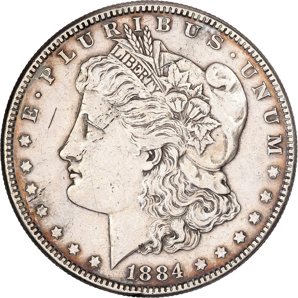 United States, Dollar, Morgan Dollar, 1884, Philadelphia, Silver, EF(40-45)