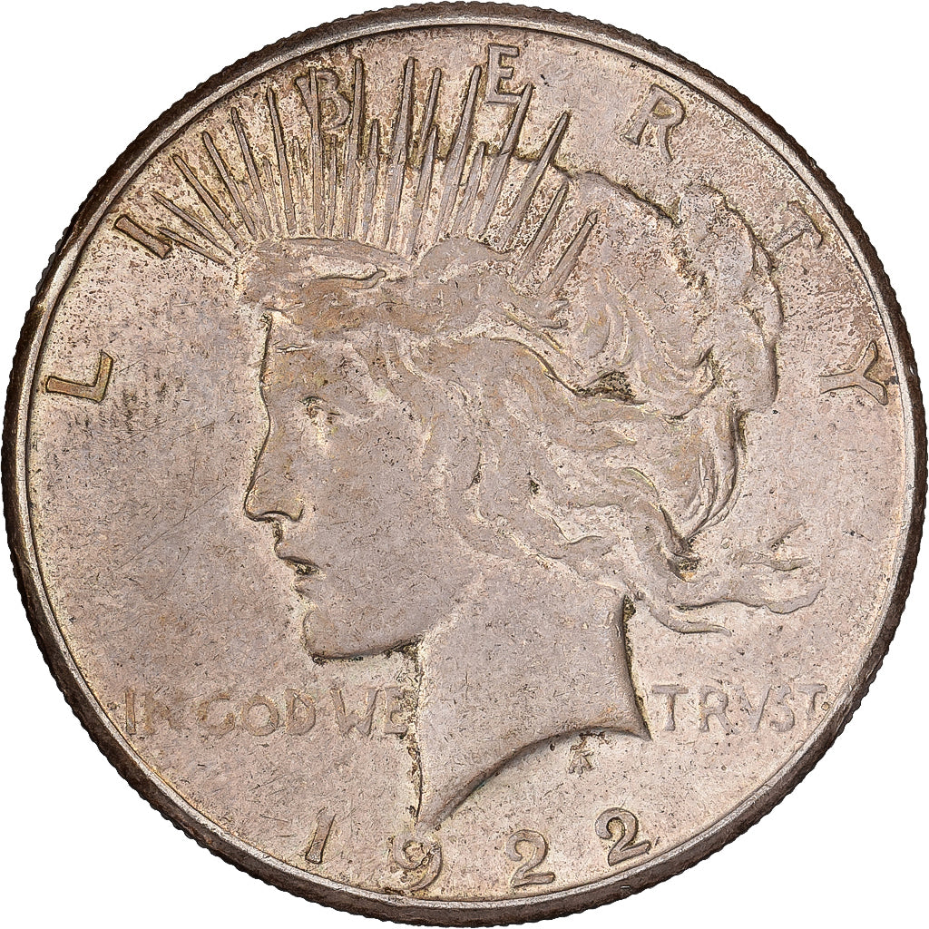 United States, Dollar, Peace Dollar, 1922, San Francisco, Silver, VF(30-35)