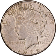 United States, Dollar, Peace Dollar, 1922, San Francisco, Silver, VF(30-35)