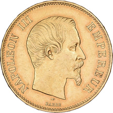 Francia, Napoleon III, 100 Francs, Napoléon III, 1855, Paris, Oro, BB+