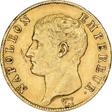 França, 40 Francs, Napoléon I, AN 13, Paris, Dourado, EF(40-45), KM:664.1