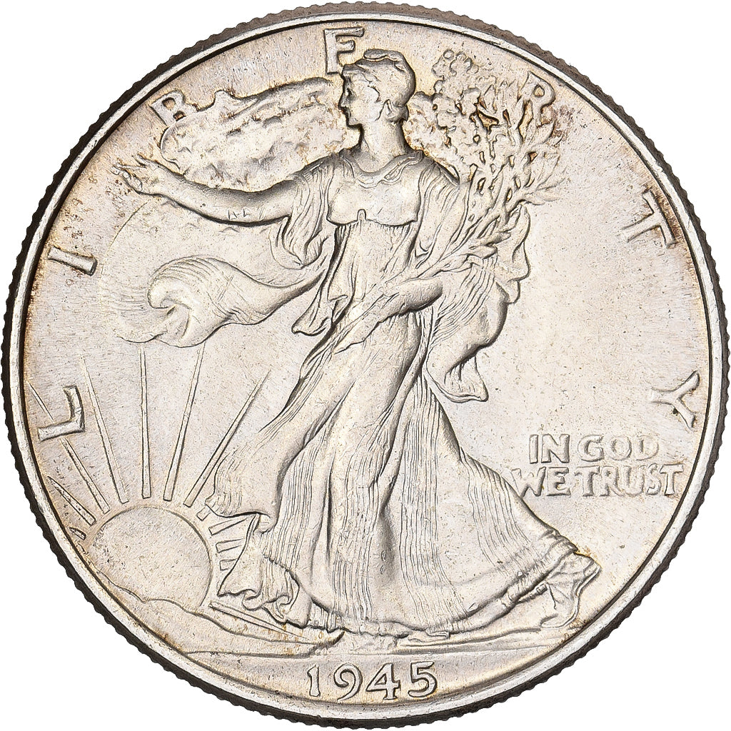 États-Unis, Half Dollar, 1945, Philadelphie, Argent, TTB+, KM:142