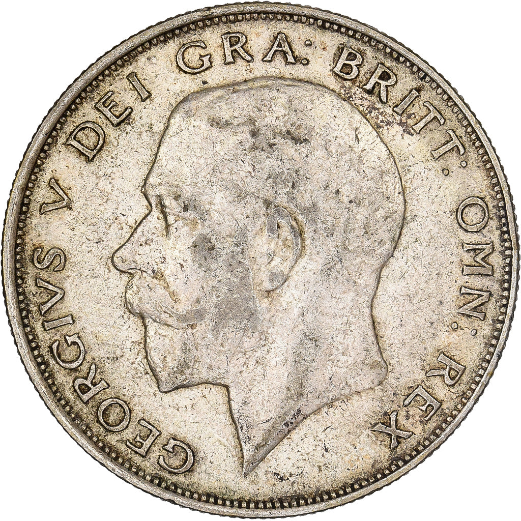 Gran Bretaña, George V, 1/2 Crown, 1924, British Royal Mint, Plata, MBC