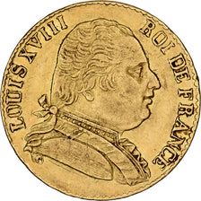 France, 20 Francs, 1815, London, Gold, AU(50-53), KM:1