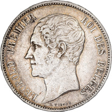Belgia, Leopold I, 5 Francs, 5 Frank, 1853, Srebro, EF(40-45), KM:17