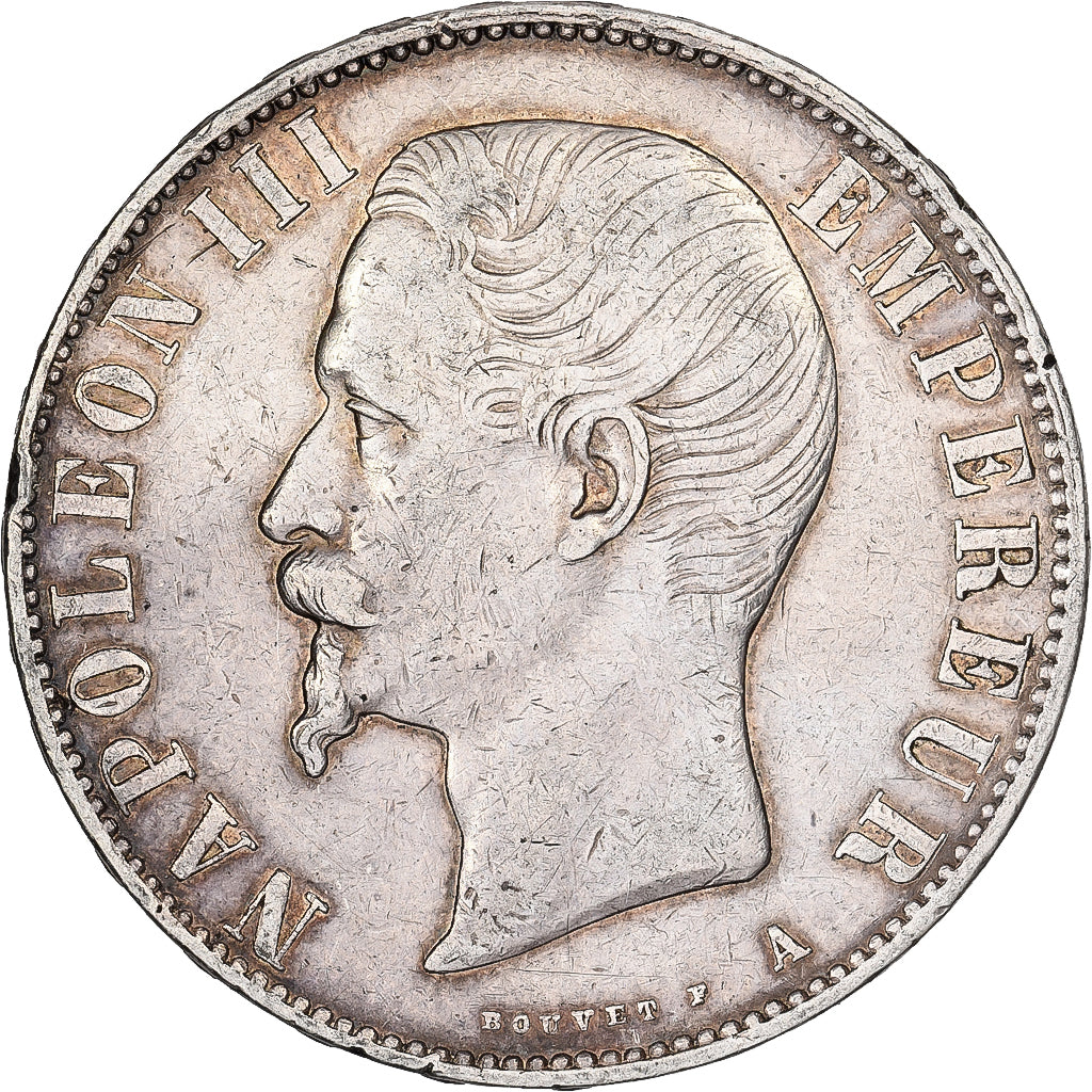 France, Napoleon III, 5 Francs, Napoléon III, 1856, Paris, Silver, EF(40-45)