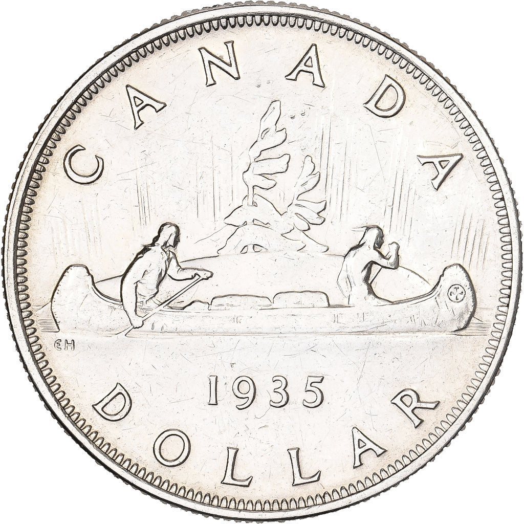 Canada, George V, Dollar, 1935, Royal Canadian Mint, Silver, AU(50-53), KM:30