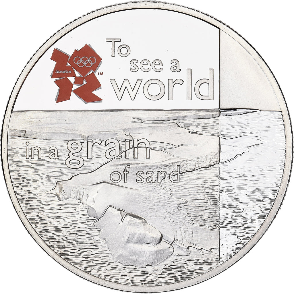 Wielka Brytania, 5 Pounds, RHOSSILI BAY, 2010, British Royal Mint, Srebro, UNC