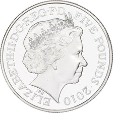 Wielka Brytania, 5 Pounds, OAK, 2010, British Royal Mint, Srebro, UNC