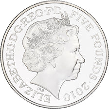 Gran Bretagna, 5 Pounds, Churchill, 2010, Argento, UNC