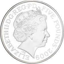 Great Britain, 5 Pounds, Angel of the North, 2009, British Royal Mint, Silver