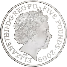 Great Britain, 5 Pounds, STONEHENGE, 2009, British Royal Mint, Silver, UNC