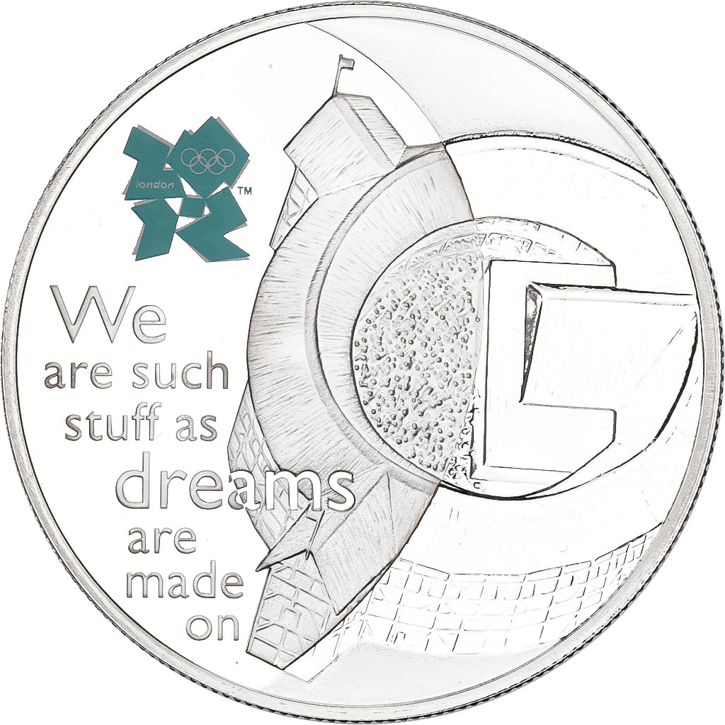 Great Britain, 5 Pounds, Globe Theatre, 2009, British Royal Mint, Silver, UNC
