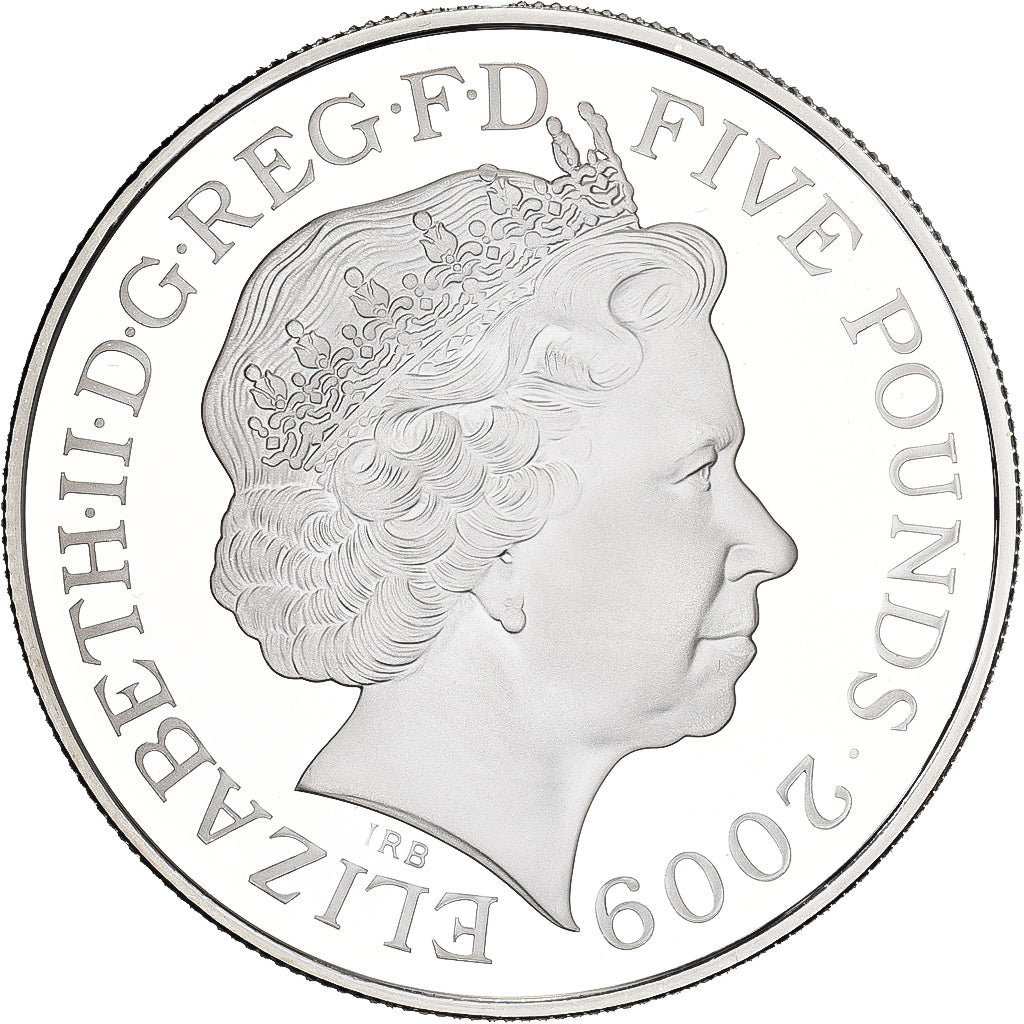 Gran Bretagna, 5 Pounds, Big Ben, 2009, British Royal Mint, Argento, UNC