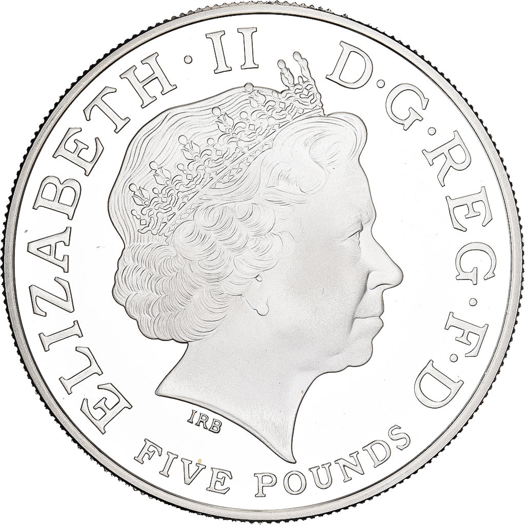 Wielka Brytania, 5 Pounds, COUNTDOWN, 2010, British Royal Mint, Srebro, UNC