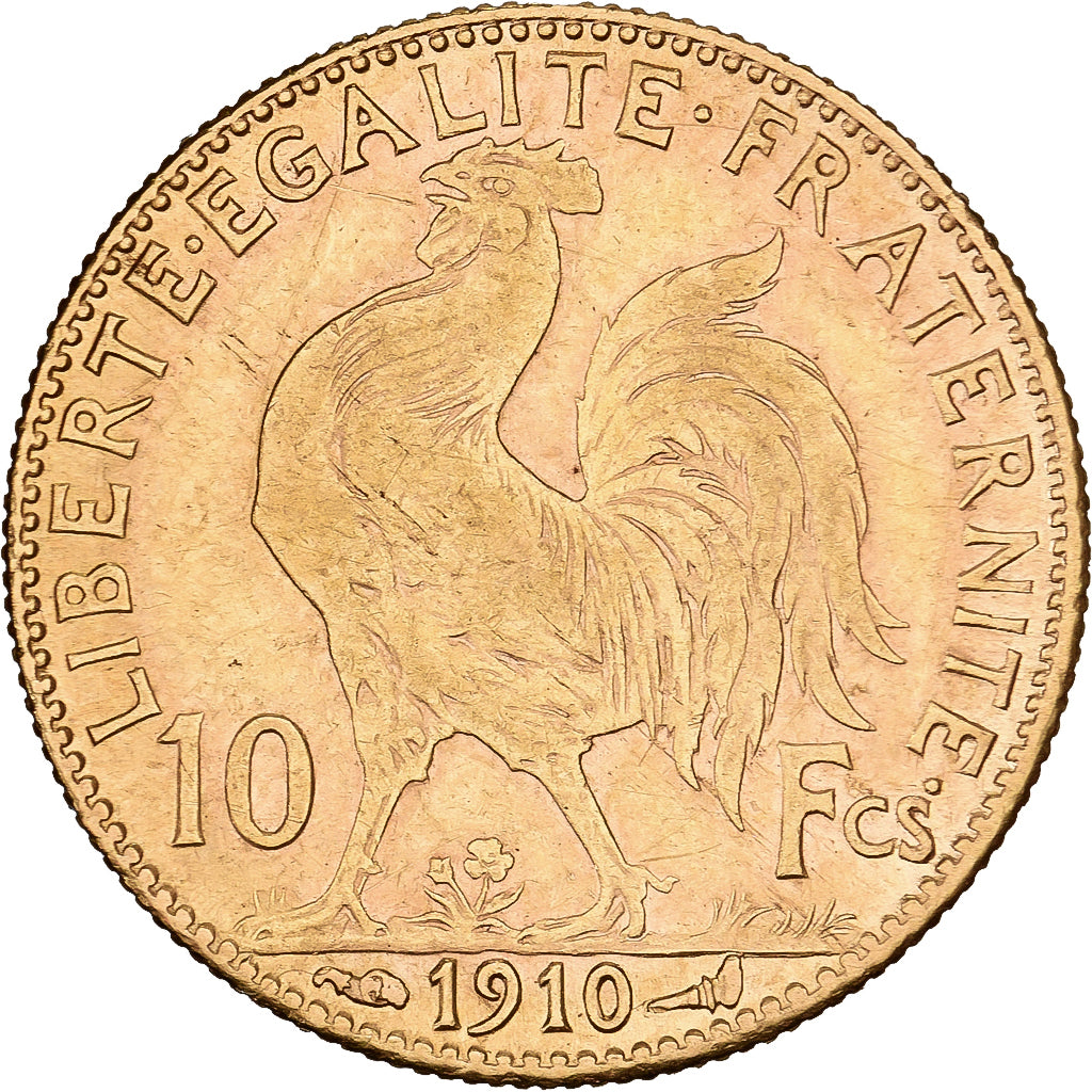 Frankreich, 10 Francs, Marianne, 1910, Paris, Gold, STGL, KM:846