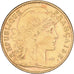 Francia, 10 Francs, Marianne, 1908, Paris, Oro, MBC, KM:846
