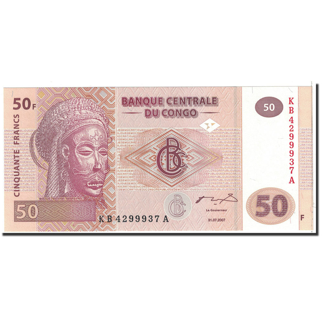 Banknote, Congo Democratic Republic, 50 Francs, 2007, 2007-07-31, KM:97a