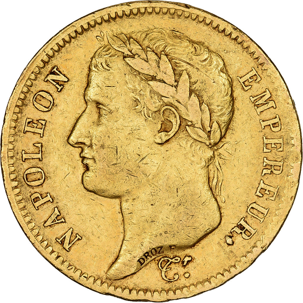 Francia, 40 Francs, Napoléon I, 1811, Paris, A/Coq, Oro, MBC, KM:696.1