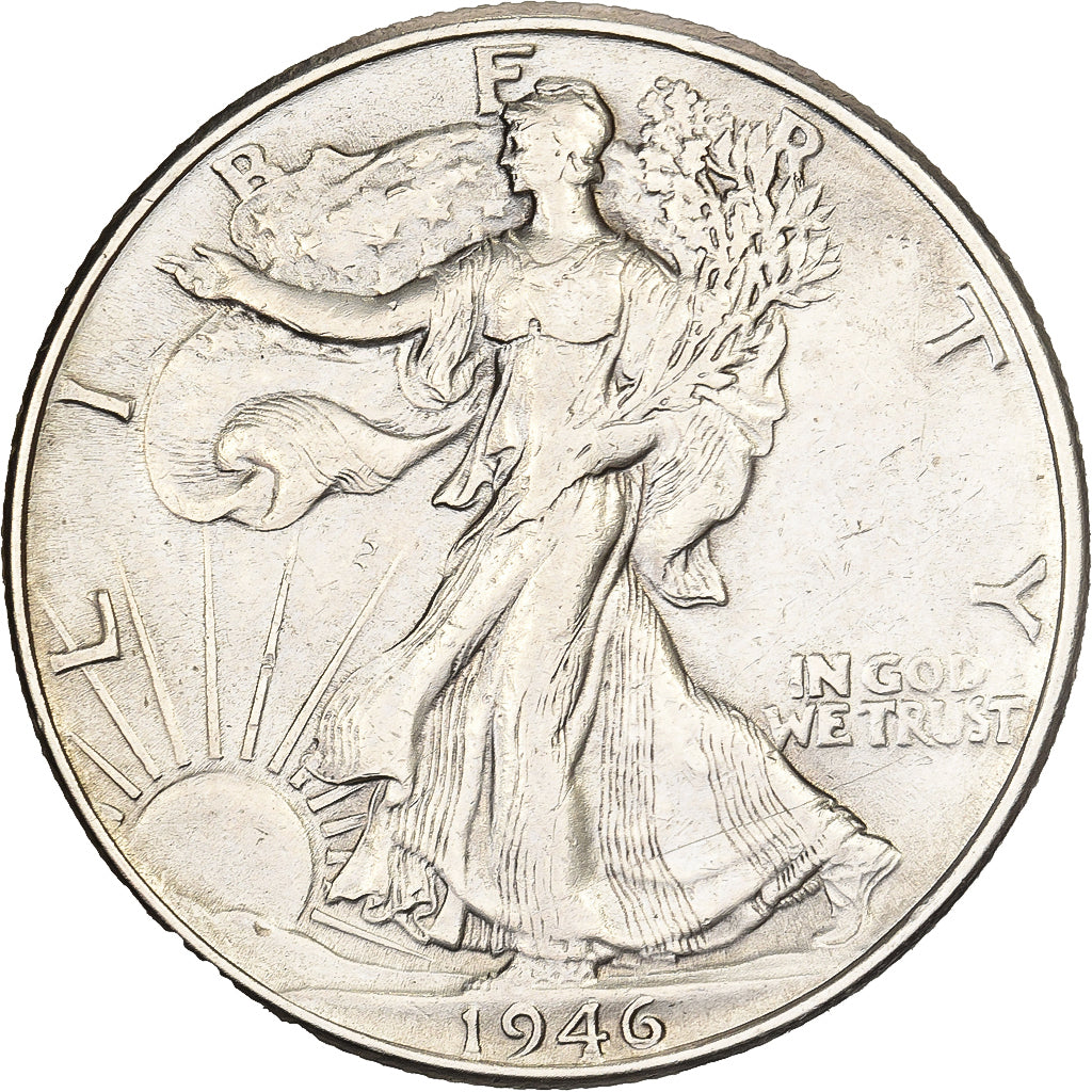 United States, Half Dollar, Walking Liberty Half Dollar, 1946, Philadelphia