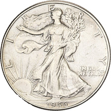 United States, Half Dollar, Walking Liberty Half Dollar, 1946, Philadelphia