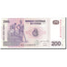 Banknote, Congo Democratic Republic, 200 Francs, 2007, 2007-07-31, KM:99a