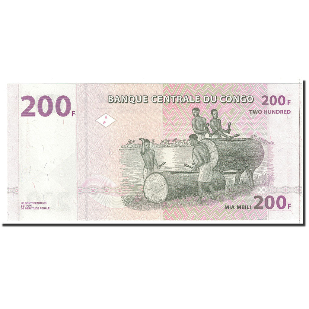 Banknote, Congo Democratic Republic, 200 Francs, 2007, 2007-07-31, KM:99a