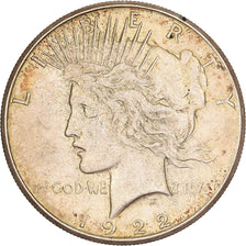 United States, Dollar, Peace Dollar, 1922, San Francisco, Silver, EF(40-45)