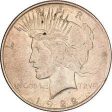 United States, Dollar, Peace Dollar, 1922, Philadelphia, Silver, EF(40-45)