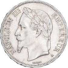 France, Napoléon III, 5 Francs, Napoléon III, 1868, Paris, Argent, TTB