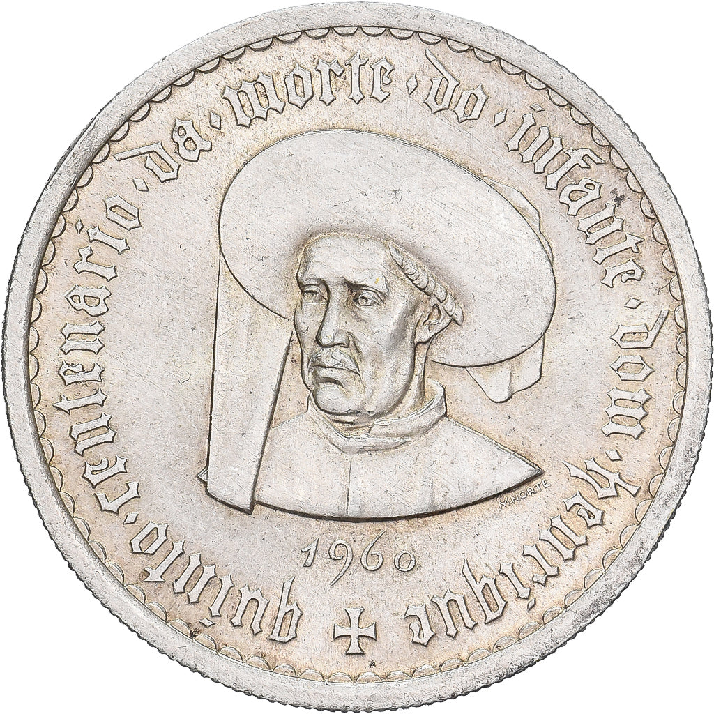 Portogallo, 10 Escudos, 1960, Lisbon, Argento, BB, KM:588