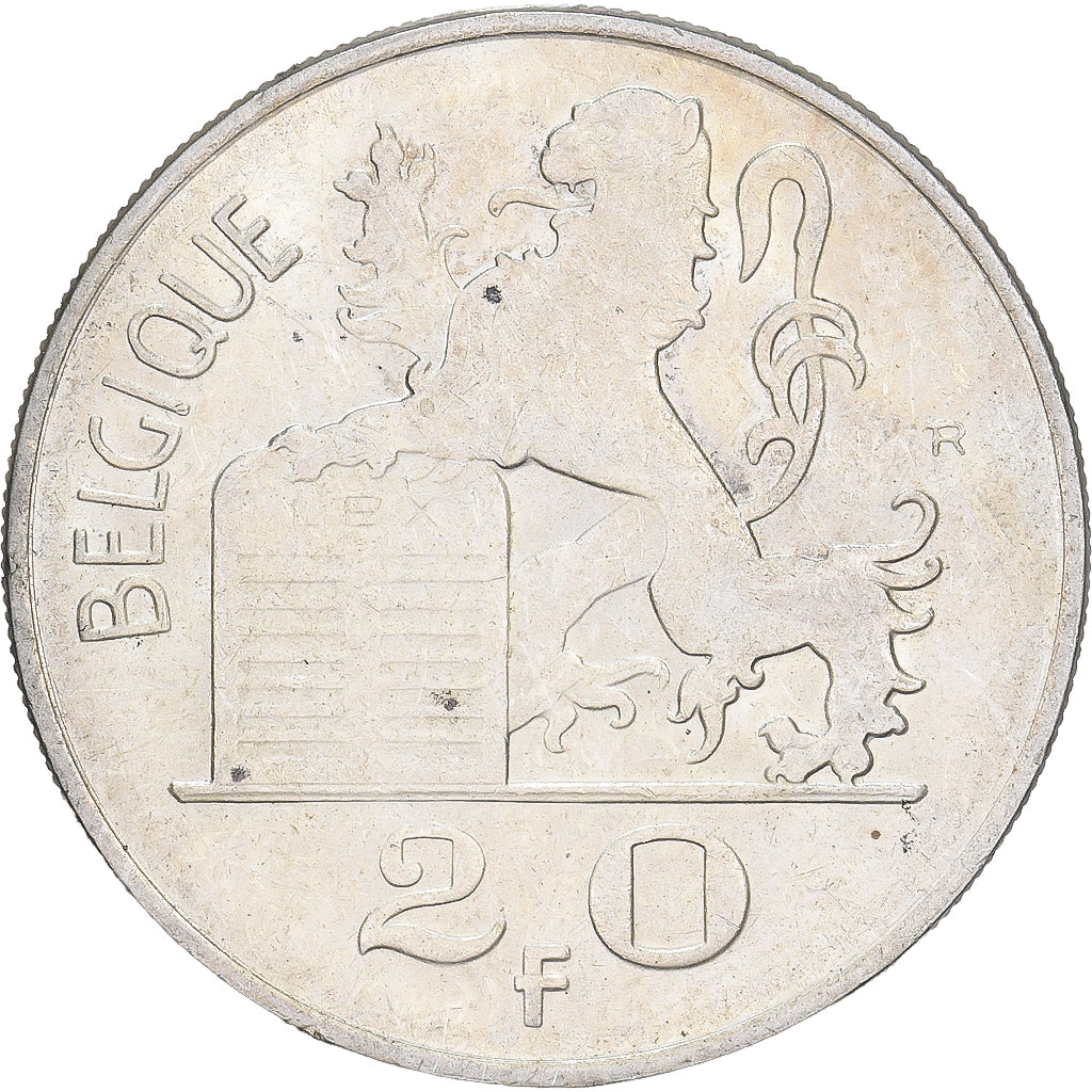 Belgique, 20 Francs, 20 Frank, 1950, Bruxelles, Argent, TTB, KM:140.2