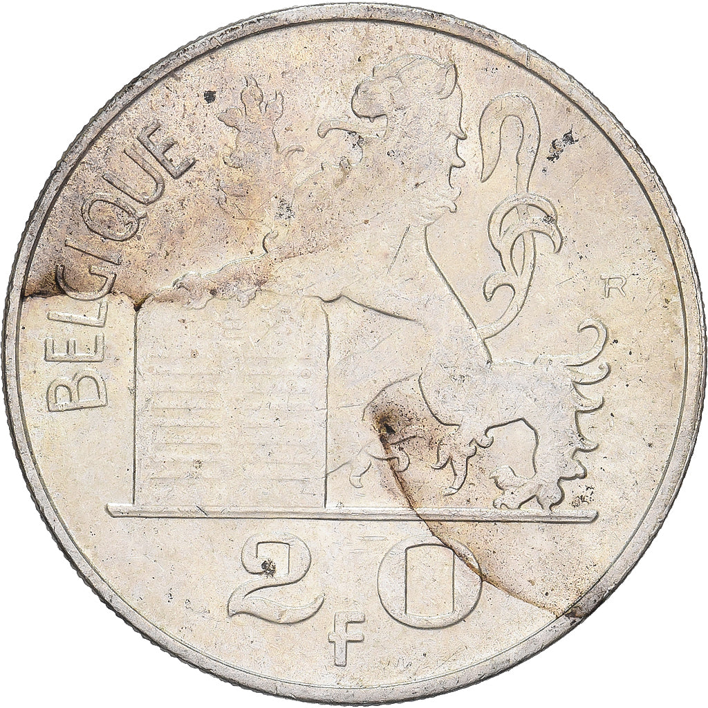 Belgique, 20 Francs, 20 Frank, 1950, Bruxelles, Argent, TTB, KM:140.2
