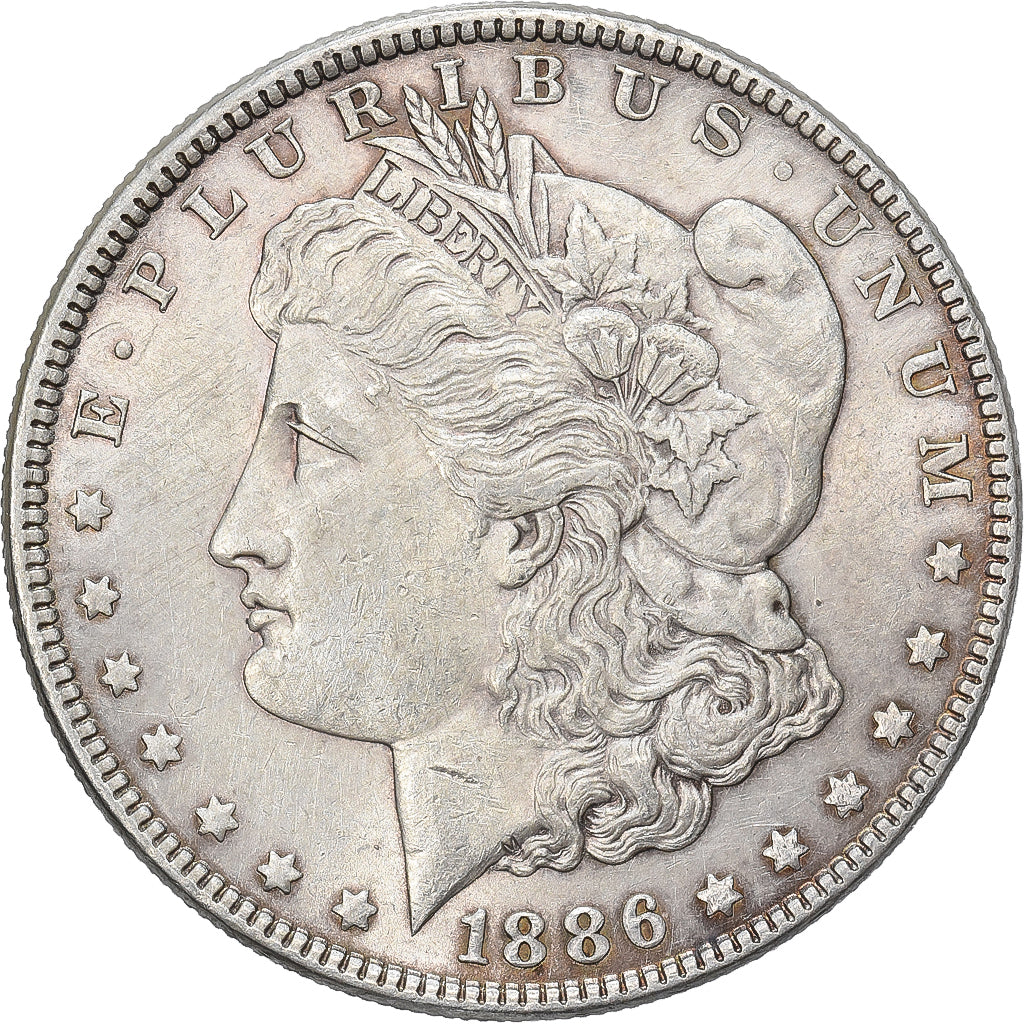 Vereinigte Staaten, Dollar, Morgan Dollar, 1886, Philadelphia, Silber, SS+