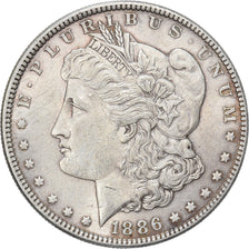 Vereinigte Staaten, Dollar, Morgan Dollar, 1886, Philadelphia, Silber, SS+
