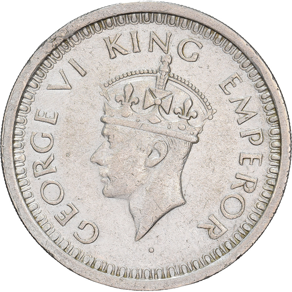 Índia, George VI, 1/4 Rupee, 1945, Prata, AU(50-53), KM:547