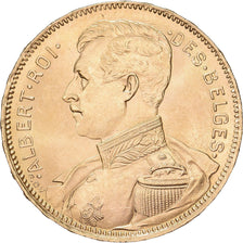 Bélgica, 20 Francs, 20 Frank, 1914, Brussels, Oro, EBC, KM:78