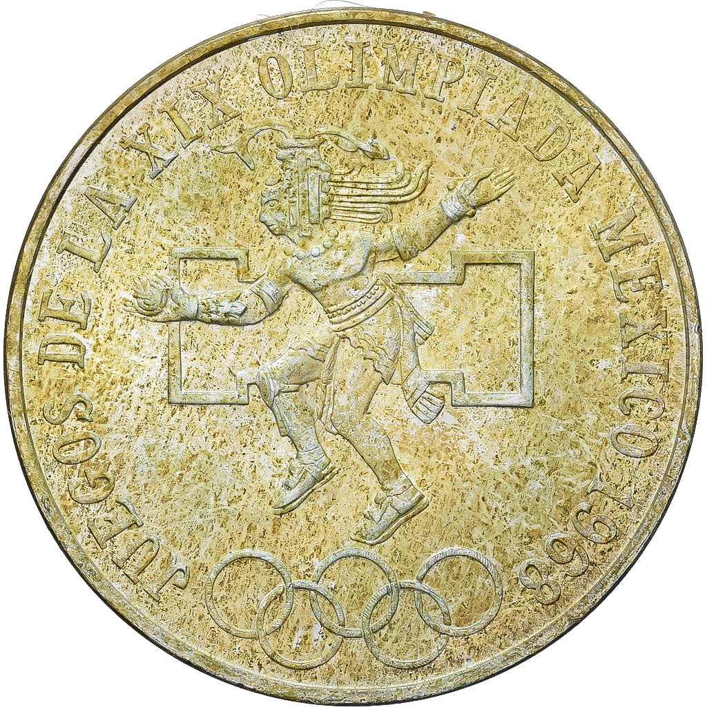 Mexico, 25 Pesos, 1968, Mexico City, Silver, AU(55-58), KM:479.2