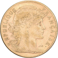 Francia, 10 Francs, Marianne, 1907, Paris, Oro, BB, KM:846
