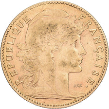 France, 10 Francs, Marianne, 1906, Paris, Or, TB+, KM:846