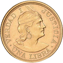 Peru, Libra, Pound, 1909, Lima, Gold, VZ+, KM:207