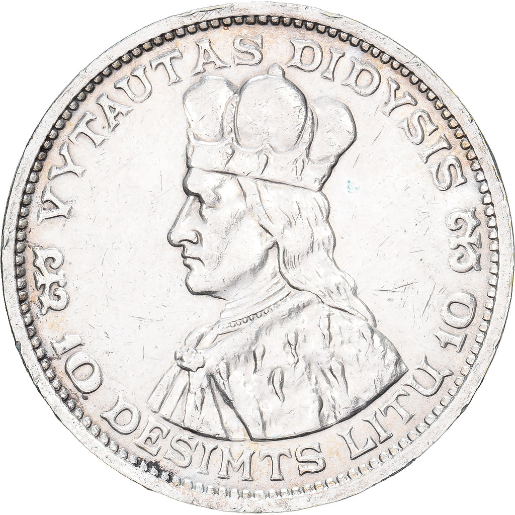 Lithuania, 10 Litu, 1936, Silber, VZ, KM:83