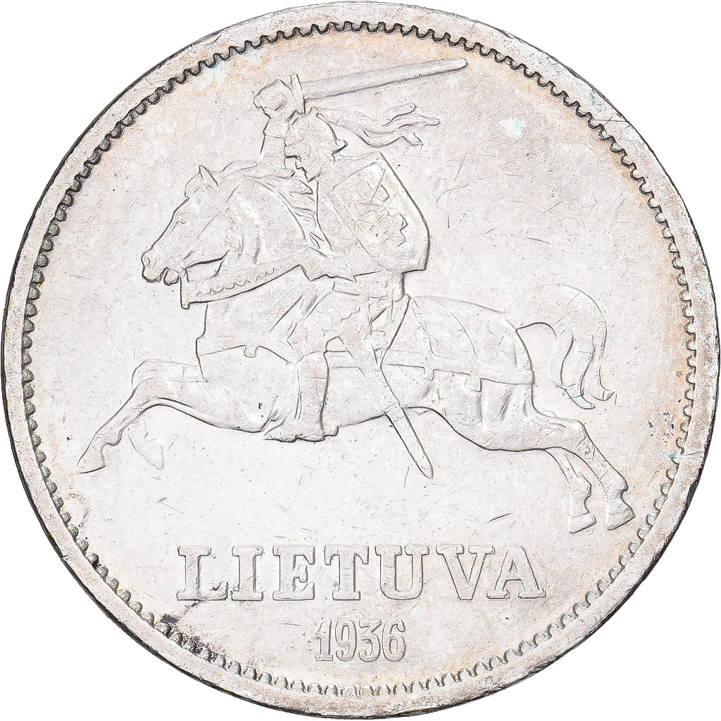 Lithuania, 10 Litu, 1936, Silber, VZ, KM:83