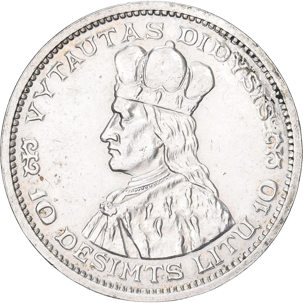 Lithuania, 10 Litu, 1936, Silber, SS+, KM:83