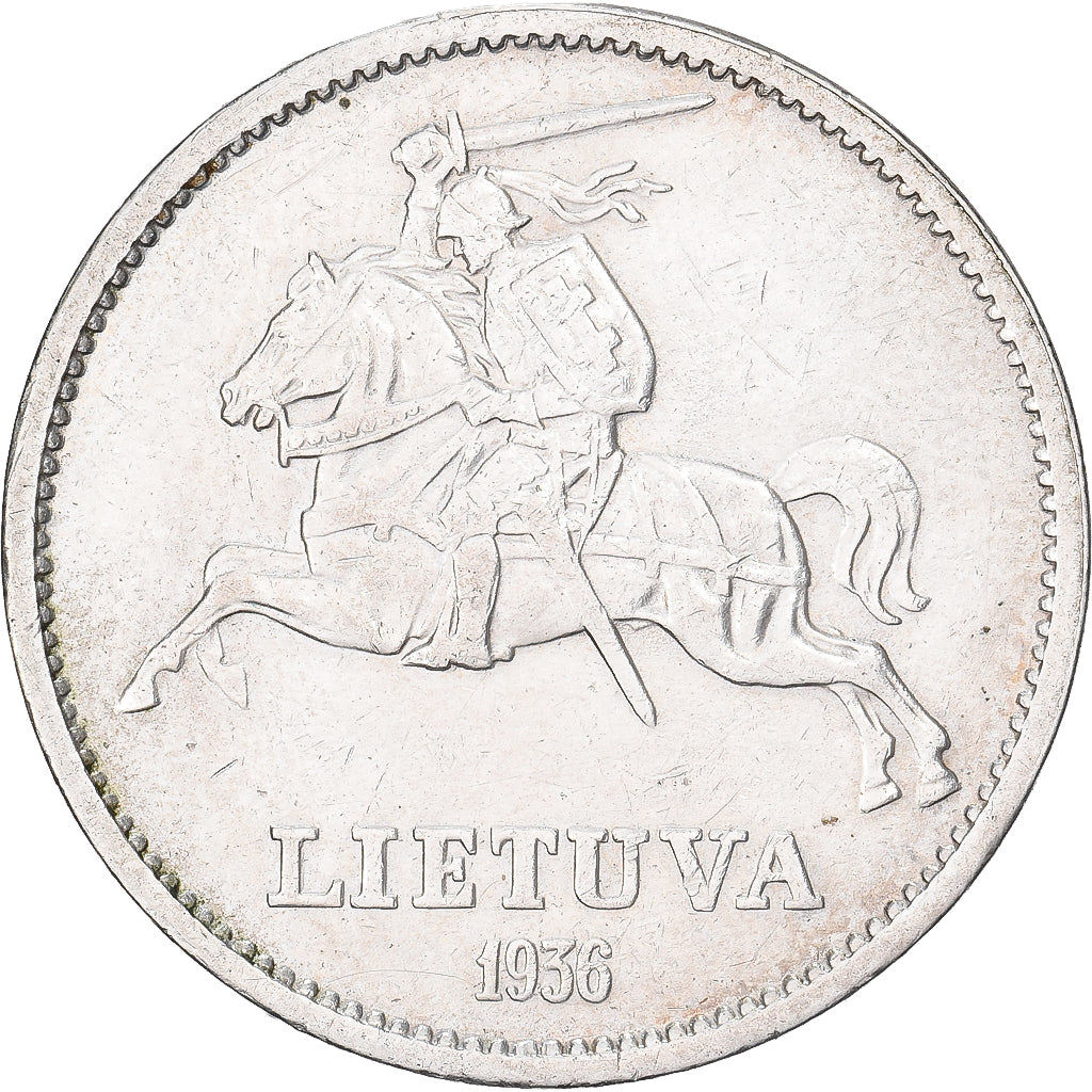 Lithuania, 10 Litu, 1936, Silber, SS+, KM:83