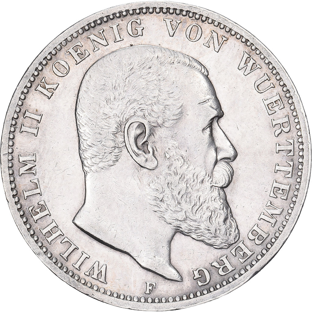Empire allemand, WURTTEMBERG, Wilhelm II, 3 Mark, 1911, Freudenstadt, Argent