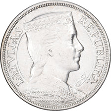 Lettonia, 5 Lati, 1929, Argento, BB, KM:9